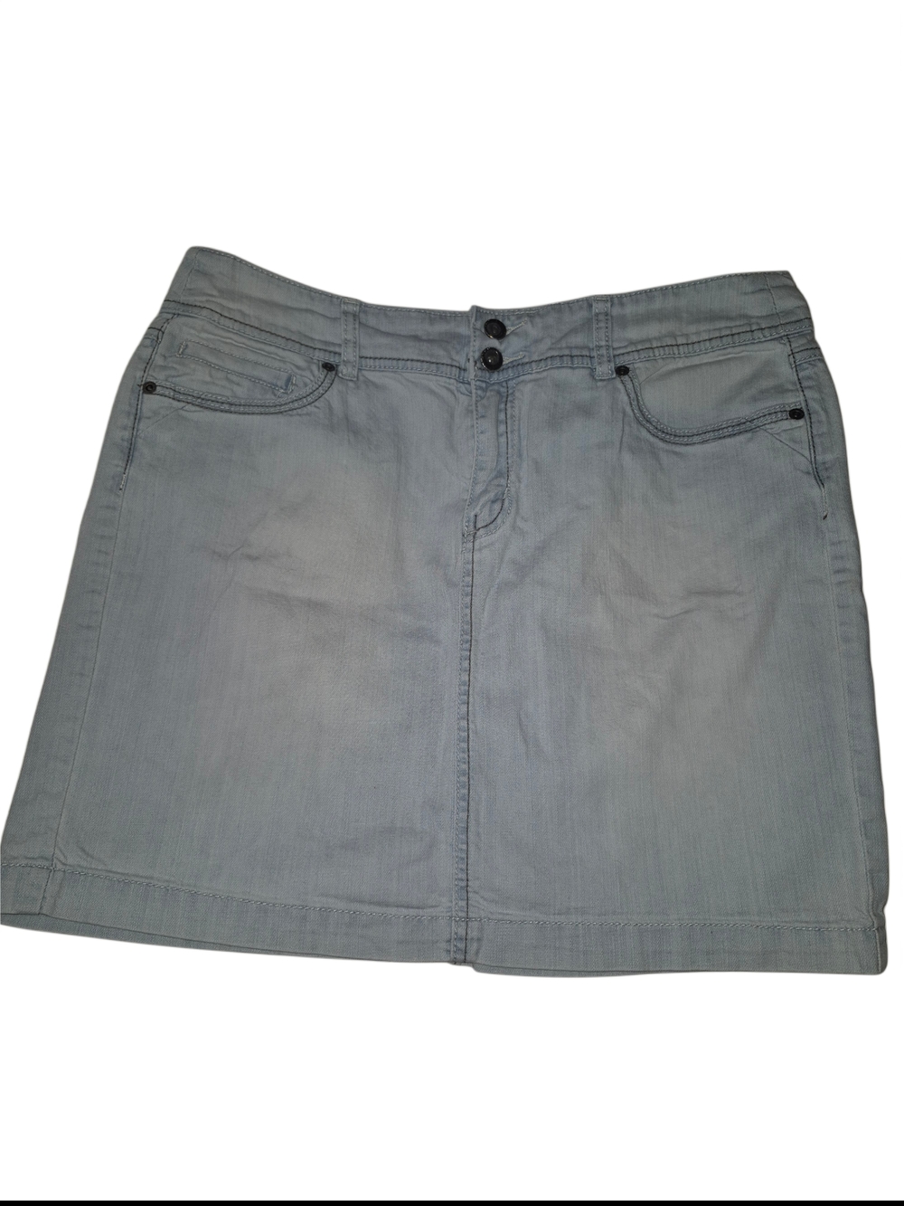 Point Zero Light Blue Denim Mini Skirt Size 13/14